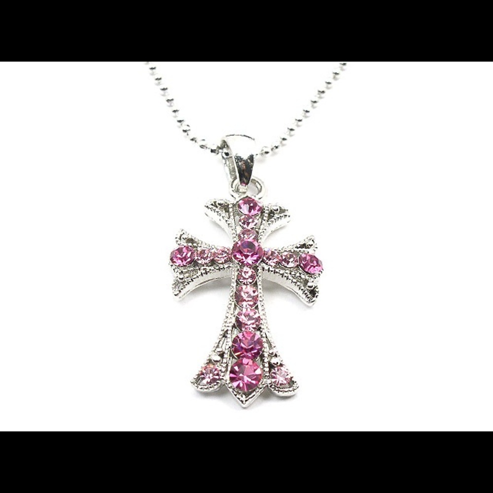 Austrian Crystal Cross Necklace